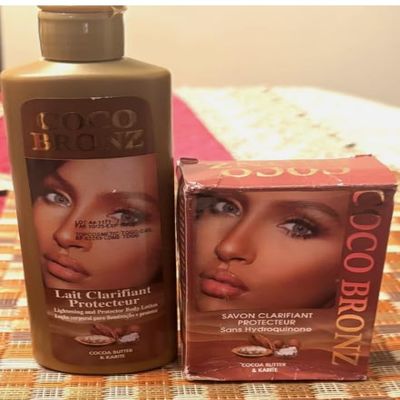 COCO BRONZ BAR SOAP180GR AND LOTION 250ML SET onestopafricanshop-latifas-jewelry-clothes.com