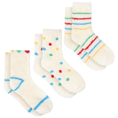 3 Pairs Aloe Socks Moisturizing Socks Overnight for Dry Cracked Feet, Cute Fuzzy Aloe Infused Sock Spa Sock for Women, Non Slip Coral Fleece for Softening, Care After Pedicure