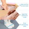 3 Pairs Aloe Socks Moisturizing Socks Overnight for Dry Cracked Feet, Cute Fuzzy Aloe Infused Sock Spa Sock for Women, Non Slip Coral Fleece for Softening, Care After Pedicure view 4