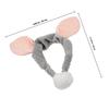 COHEALI Plush Ear Headband with Pom Pom, Cute Skincare Headband for Washing Face, Makeup Hair Accessory for Women and Teens view 2