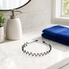 JINTONE Metal Wave Headband 5pcs, Non-Slip Adjustable Headband for Men & Women, Rust-Proof Matte Black Hairband for Daily Hair Decoration, Care, Gym & Yoga view 2