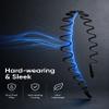 JINTONE Metal Wave Headband 5pcs, Non-Slip Adjustable Headband for Men & Women, Rust-Proof Matte Black Hairband for Daily Hair Decoration, Care, Gym & Yoga view 3