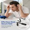 JINTONE Metal Wave Headband 5pcs, Non-Slip Adjustable Headband for Men & Women, Rust-Proof Matte Black Hairband for Daily Hair Decoration, Care, Gym & Yoga view 4