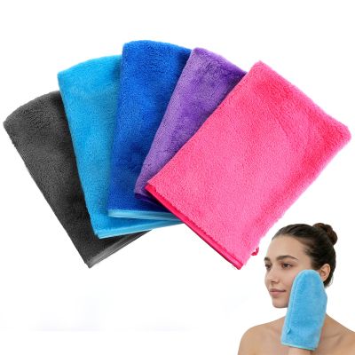5Pcs Make up Eraser Cloth, 6"X8" Microfiber Face Cloths Colorful Reusable Makeup Remover Cloths Pads Towels Highly Absorbent Face Towels Smal Body Cloth Travel Fast Drying Bath Mitts Washcloth