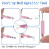 3Pcs 4-Prong Piercing Ball Grabber Tool Set, Claw Piercing Removal Tool for Jewelry Changing, Stainless Steel Piercings Holder Tools for Tiny Objects, Septum Ball Screw Tools, Nose Ring view 3