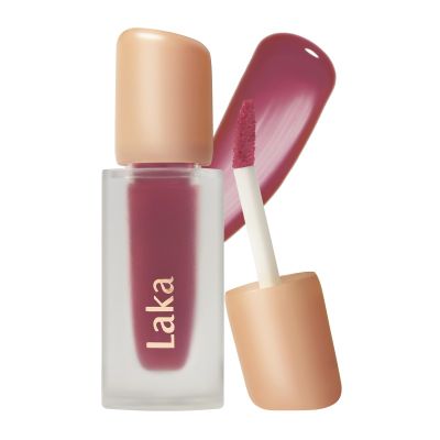 Laka Fruity Glam Tint | Glowing Korean Lip Tint with Hydrating Lightweight Texture | Buildable Color, Non-Sticky High Shine Gloss | K-Beauty Korean Makeup | #168 Marbel, 0.15oz