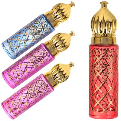 Zerodeko 4pcs 6ml Small Glass Perfume Bottles Roller Bottles for Essential Oils Refillable Aromatherapy Liquid Containers Travel Portable Colorful Set (blue, Red, Pink, Purple)