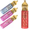 Zerodeko 4pcs 6ml Small Glass Perfume Bottles Roller Bottles for Essential Oils Refillable Aromatherapy Liquid Containers Travel Portable Colorful Set (blue, Red, Pink, Purple) view 1