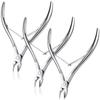 3 Packs Cuticle Nippers, Stainless Steel Nail Cuticle Trimmer Sharp Cuticle Remover Manicure Pedicure Tool Cuticle Clippers for Women Home Spa Salon Fingernails Toenails (Silver) view 1
