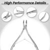 3 Packs Cuticle Nippers, Stainless Steel Nail Cuticle Trimmer Sharp Cuticle Remover Manicure Pedicure Tool Cuticle Clippers for Women Home Spa Salon Fingernails Toenails (Silver) view 3