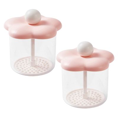 Vaguelly 2pcs Travel Foaming Shampoo Pump Bottles Portable Plastic Hand Soap Foamer Dispenser for Bathroom and Travel Use Pink