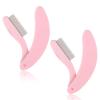 2 Pcs Eyelash Comb Foldable Eyelash Separator Tool Folding Lash Brush Eyebrow Mascara Applicator Eye lashes Cosmetic Brushes for Makeup Combing Separating Lashes Remove Mascara Clumps view 1