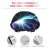 Laser Light Print Women'S Shower Essentials Waterproof Cap, Adjustable Hair Cover For Bath Shampoo Hair Care view 3