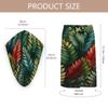 Tangopi Art Colorful Leaves Microfiber Bathrobe and Hair Towel Wrap Set for Women Quick Dry Shower Towels Wrap Absorbent Soft Bath Robe and Hair Drying Cap for Spa After Shower view 2