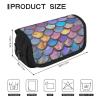 Mermaid Fish Scale Sequin Travel Makeup Bag Large Capacity Toiletry Bags Funny Pen Organizer for Men Women view 2
