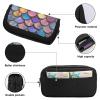 Mermaid Fish Scale Sequin Travel Makeup Bag Large Capacity Toiletry Bags Funny Pen Organizer for Men Women view 3