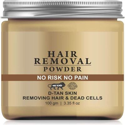 DS Natural & Organic Hair Removal Powder, All Hair & Skin Type, 100gm, Pack of 1