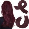 Hair Extensions 20Pcs 50g Real Human Hair Invisible Remy Hair Extensions Tape ins for Women99J-22inch view 1