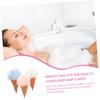 Hohopeti 3pcs Exfoliating Bath Sponge Set Loofah Pouf Shower Scrubber Body Cleaning Sponge for Women and Men Soft Mesh Wash Ball in Pink White Blue view 3