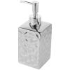 Healvian Refillable Lotion Bottle and Shampoo Pump Dispenser 380ml Square Silver Bathroom Hand Soap Dispenser for Body Wash and Shower Use view 1