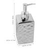 Healvian Refillable Lotion Bottle and Shampoo Pump Dispenser 380ml Square Silver Bathroom Hand Soap Dispenser for Body Wash and Shower Use view 2