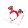 BIUDECO Valentines Heart Headband with Soft Plumage Love Heart Design, Romantic Hair Accessories for Women, Fancy Hair Dress up Headband for Wedding Party and Valentines Day view 2