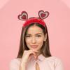 BIUDECO Valentines Heart Headband with Soft Plumage Love Heart Design, Romantic Hair Accessories for Women, Fancy Hair Dress up Headband for Wedding Party and Valentines Day view 4