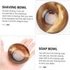 Globalwoods Genuine Buffalo Horn Polished Shaving Soap Bowl 5 Inch Diameter Handcrafted view 2