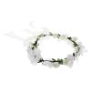 Mobestech Lifelike Wreath Headband Artificial Flower Garland Hairband White Beach Holiday Bridal Hair Wreath for Women Wedding Accessories view 1