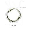 Mobestech Lifelike Wreath Headband Artificial Flower Garland Hairband White Beach Holiday Bridal Hair Wreath for Women Wedding Accessories view 2