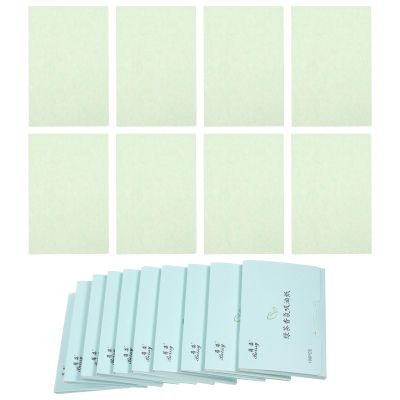 Artibetter 1000pcs Green Tea Scented Facial Oil Absorbing Papers Blotting Sheets for Oily Skin Care Natural Linen Face Blotting Tissue 10 Boxes Suitable for Daily Makeup Touch-up