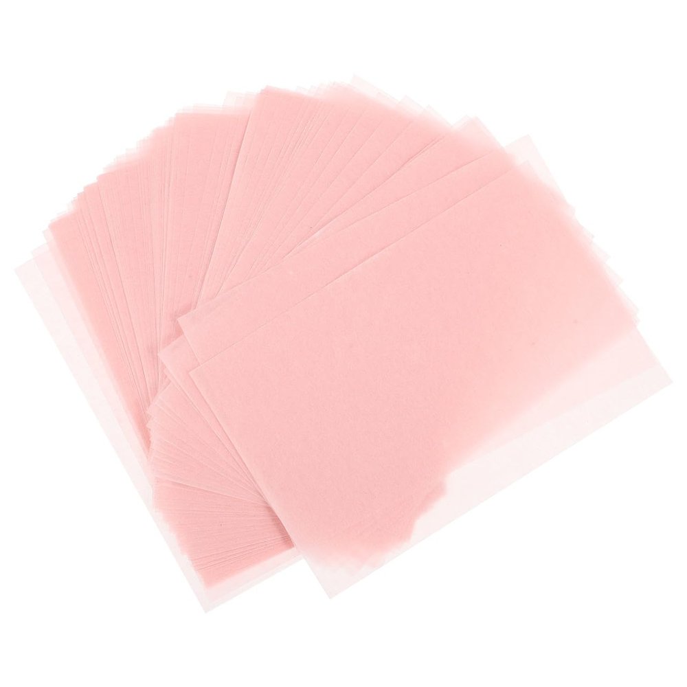 SOESFOUFU Natural Oil Control Blotting Paper 2 Sets 200 Sheets Facial Oil Absorbing Tissues Pink Plant for Oily Skin Face Care and Shine Removal