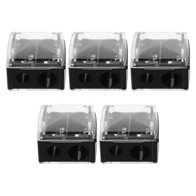 LIFKICH Dual Hole Makeup Pencil Sharpener 5pcs Portable Eyeliner Lip Liner Sharpener for Women Suitable for Travel and Home Use