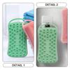 CONGARTENO Soft Silicone Body Scrubber and Exfoliating Bath Brush with Hook, Dual-Sided Square Silicone Shower Scrubber for Sensitive Skin, Gentle Scalp and Body Cleaning, Suitable view 3