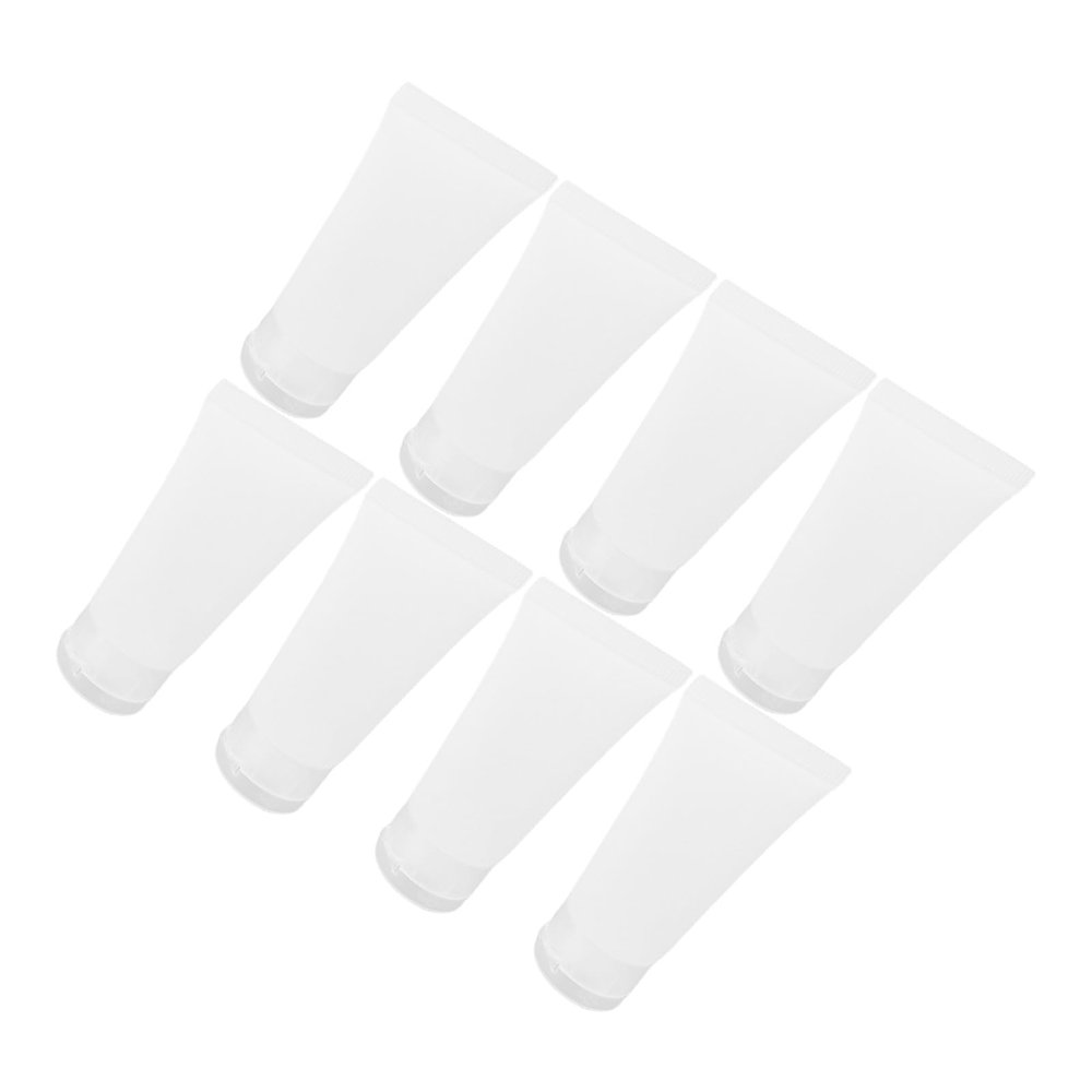 SOLUSTRE 8pcs 20ml Refillable Plastic Squeeze Tubes with Flip-top Caps for Lotion Shampoo Cream Travel Cosmetic Sample Bottles Portable Matte Containers for Toiletries