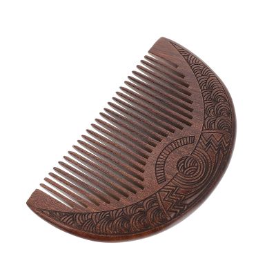 CATIEBYE Portable Wood Hair Comb for Babies, Fine Teeth Sandalwood Detangling Comb, Household Hairdressing Supply for Newborn Care and Travel Use