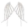 IMUSINICE Wing Shaped Hair Clip Pair Silver Rhinestone Women Decorative Hairpin for Wedding Party Bridesmaids Bridal Hair Accessories view 1
