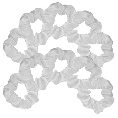 GALPADA 12pcs White Fabric Hair Scrunchies Ponytail Holder Hair Ties Elastic Decorative for Women and Everyday Use