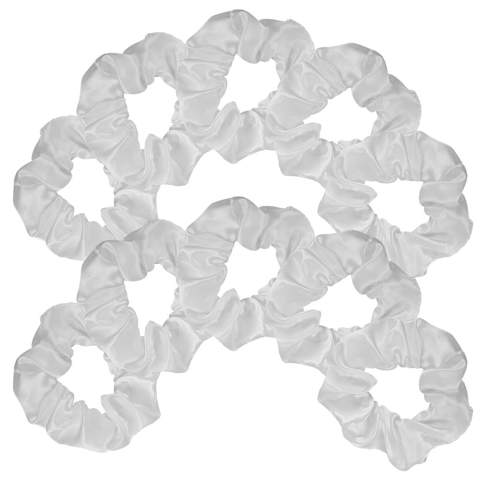 GALPADA 12pcs White Fabric Hair Scrunchies Ponytail Holder Hair Ties Elastic Decorative for Women and Everyday Use