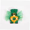 WRITWAA 6pcs St Patricks Day Shamrock Hair Clips Set, Creative Festival Hairpins, Green Leprechaun, Rainbow, Hat, Horseshoe, Pot of Gold Designs, Decorative Hair Accessories view 3