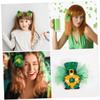WRITWAA 6pcs St Patricks Day Shamrock Hair Clips Set, Creative Festival Hairpins, Green Leprechaun, Rainbow, Hat, Horseshoe, Pot of Gold Designs, Decorative Hair Accessories view 4
