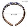 LIFKICH Rhinestone Wide Headband Hair Accessories for Women Blue Crystal Hair Hoop Stylish Headdress for Everyday Wear view 2