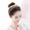 LIFKICH Rhinestone Wide Headband Hair Accessories for Women Blue Crystal Hair Hoop Stylish Headdress for Everyday Wear view 3
