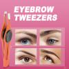 ADOCARN Great Precision Stainless Steel Eyebrow Tweezers 5pcs Set with Non-slip Pads Multi-color for Facial Hair Removal and Professional Eyebrow Shaping Random Color view 4