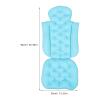 Healifty Adult Bathtub Cushion Pad with Neck and Back Support, Small Suction Cups Bath Mat with Pillow, Blue Tub Pillow for Relaxing Spa Bathing view 2