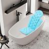 Healifty Adult Bathtub Cushion Pad with Neck and Back Support, Small Suction Cups Bath Mat with Pillow, Blue Tub Pillow for Relaxing Spa Bathing view 4