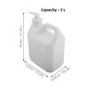 Beaupretty 3pcs 2l Milk White Pump Bottle Dispensers Refillable Plastic Liquid Storage Containers for Shampoo Conditioner Shower Gel Bathroom Use view 2