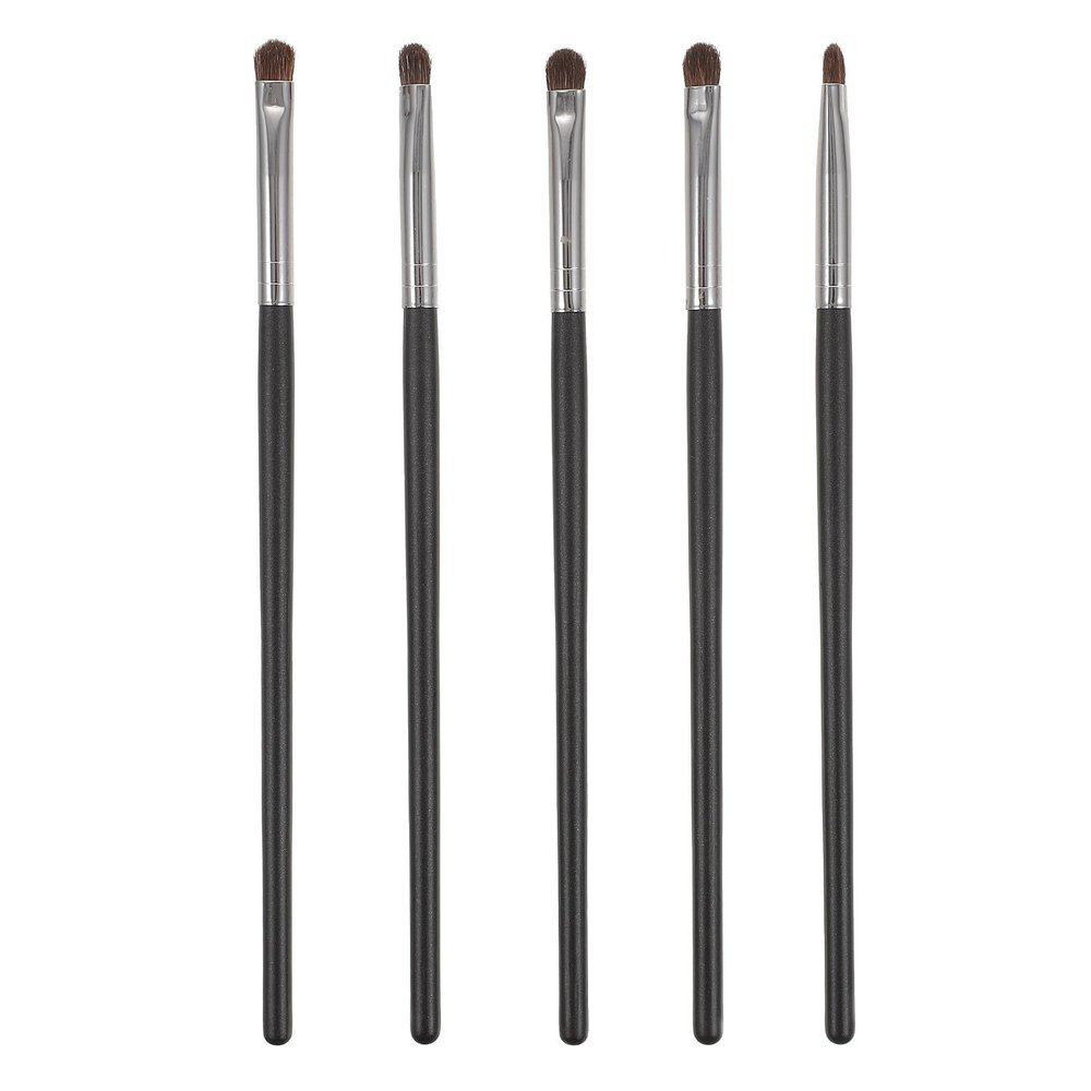 COHEALI 5pcs Makeup Brush Set for Eyeshadow and Lip Soft Horsehair Cosmetic Eye Brush Dual-use Tool for Blending and Applying for Professional and Home Use