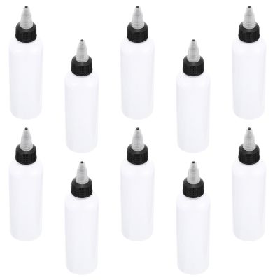 ABOOFAN 20pcs 120ml White Refillable Squeeze Bottles Pointed Mouth Applicator Bottles for Hair Dyeing and Coloring Professional Salon Use