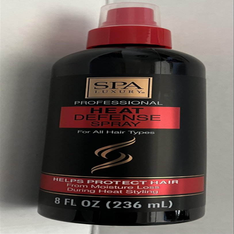 Spa Luxury Professional Heat Defense Spray for All Hair Types, Protects from Moisture Loss During Heat Styling, 8 fl oz